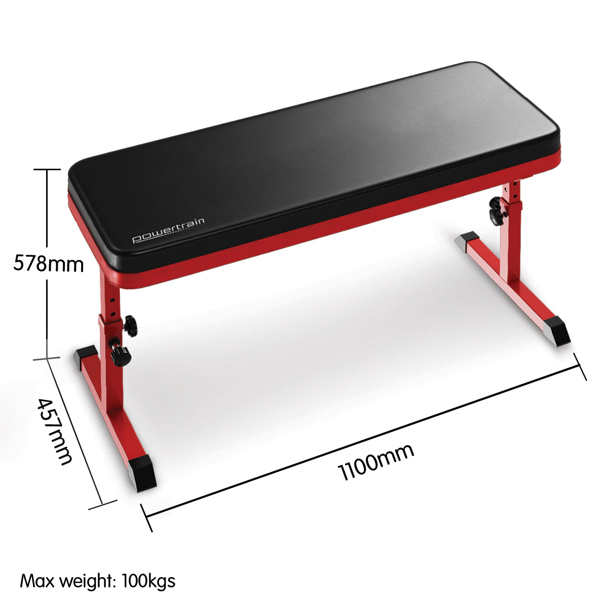 NNEDPE Powertrain Height-Adjustable Exercise Home Gym Flat Weight Bench-3